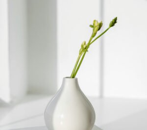 Textured White Vase